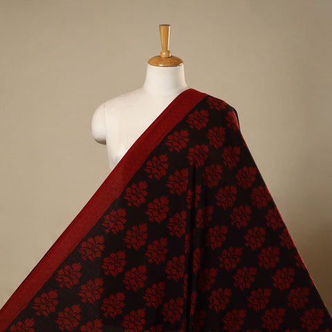 Brown - natural dyed cotton hand bagh fabric 16