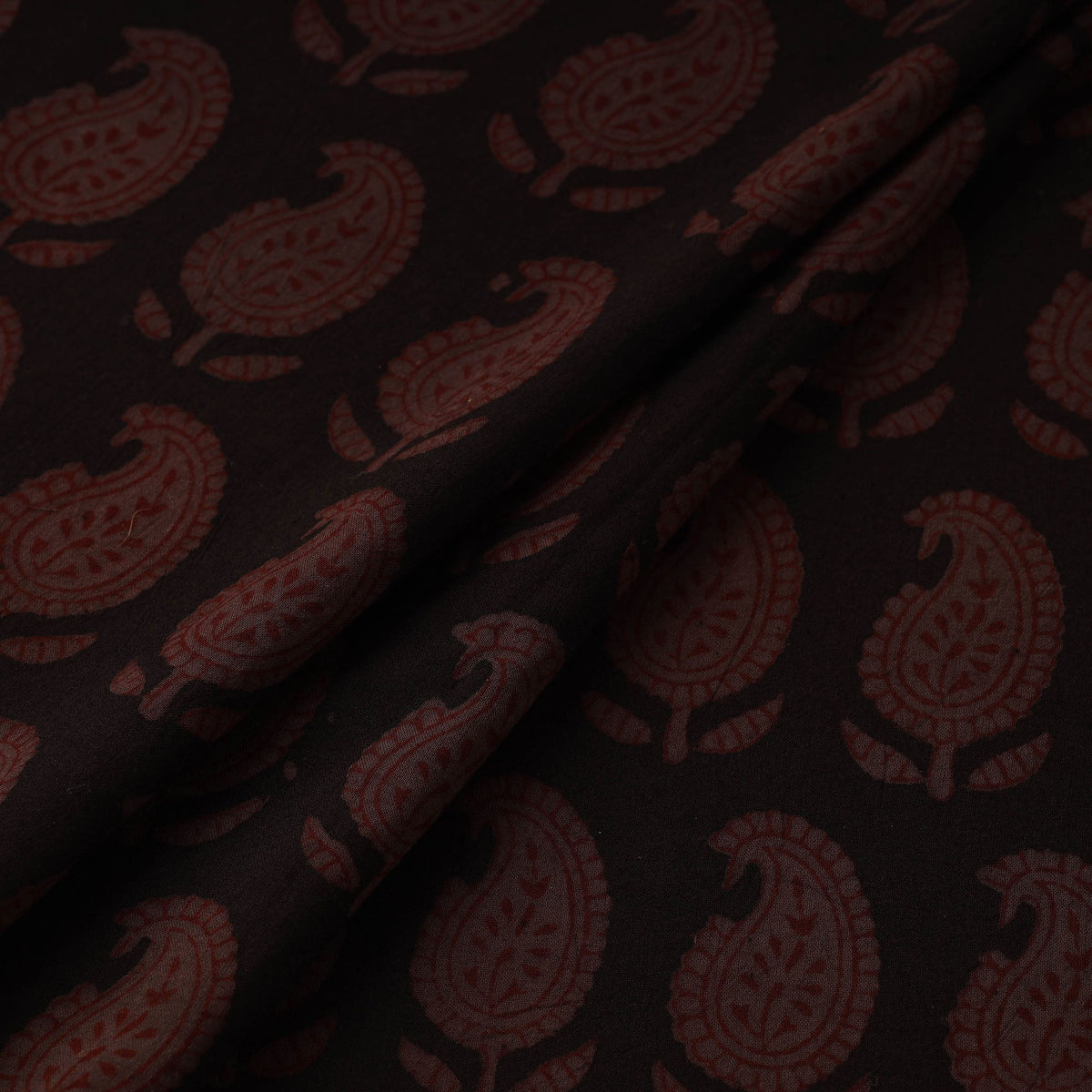Natural dyed cotton hand bagh fabric 27 - handcrafted