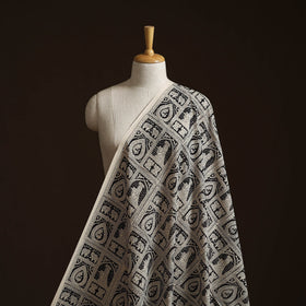 Natural dyed cotton hand block bagru print fabric 01