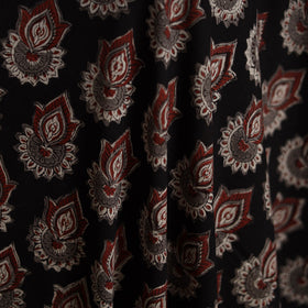Natural dyed cotton hand block bagru print fabric 01