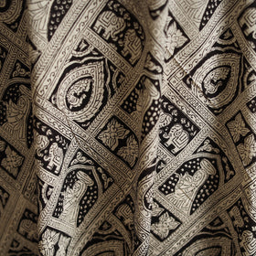 Natural dyed cotton hand block bagru print fabric 01