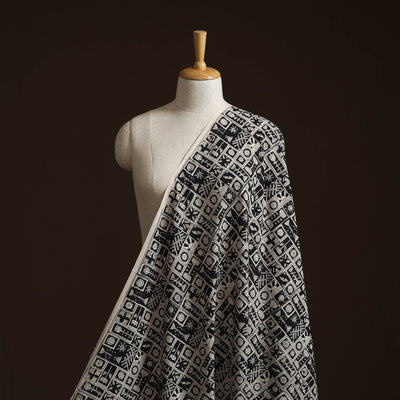 Natural dyed cotton hand block bagru print fabric 02