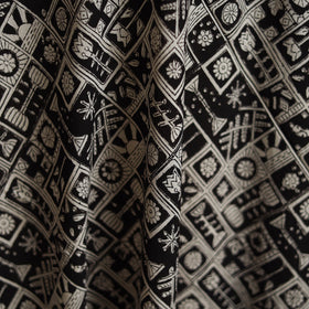 Natural dyed cotton hand block bagru print fabric 02