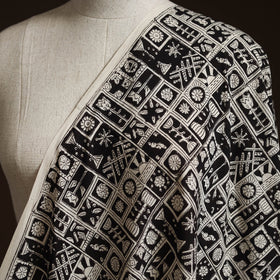 Natural dyed cotton hand block bagru print fabric 02