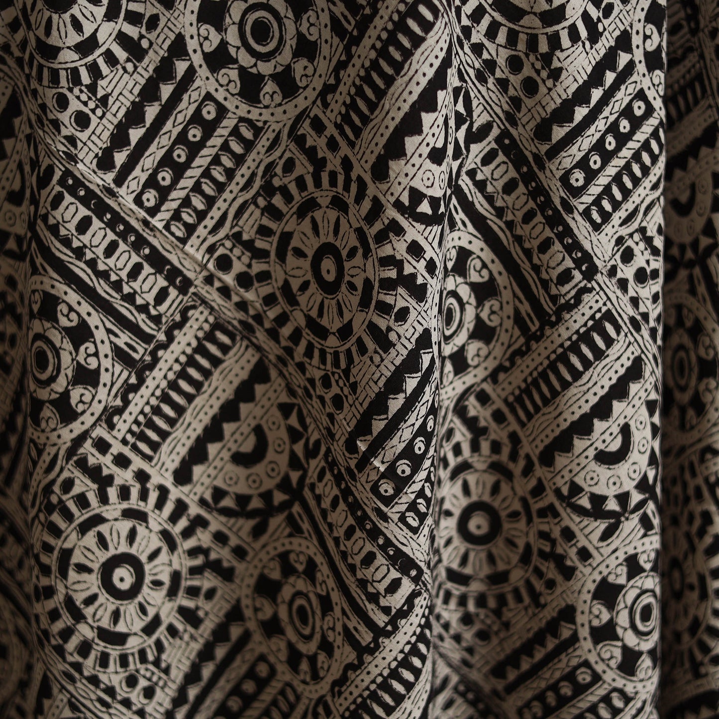 Natural dyed cotton hand block bagru print fabric 06