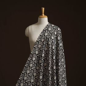 Natural dyed cotton hand block bagru print fabric 09