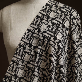 Natural dyed cotton hand block bagru print fabric 09