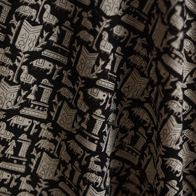 Natural dyed cotton hand block bagru print fabric 09