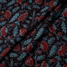 Natural dyed cotton hand jahota fabric 02 - handcrafted