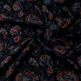 Natural dyed cotton hand jahota fabric 04 - handcrafted
