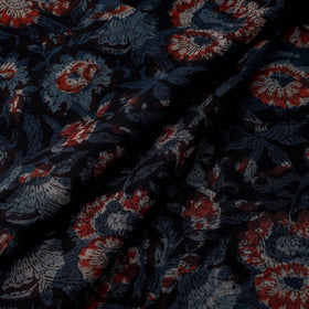 Natural dyed cotton hand jahota fabric 04 - handcrafted