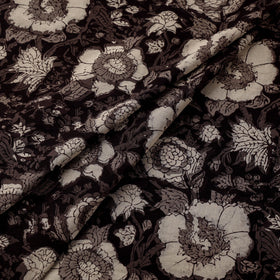 Natural dyed cotton hand jahota fabric 10 - handcrafted