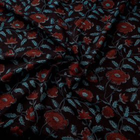 Natural dyed cotton hand jahota fabric 16 - handcrafted