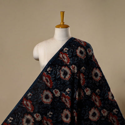 Natural dyed cotton hand jahota fabric 17 - handcrafted