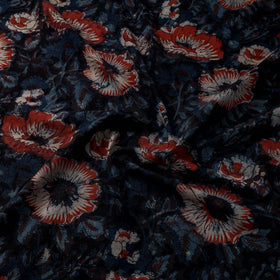 Natural dyed cotton hand jahota fabric 17 - handcrafted