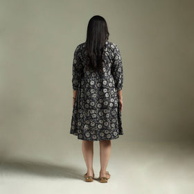 Natural dyed cotton hand block print kalamkari dress 08