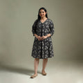 Natural dyed cotton hand block print kalamkari dress 08
