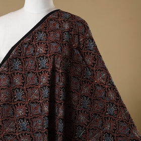 Black - natural dyed cotton hand fabric 07 - handcrafted