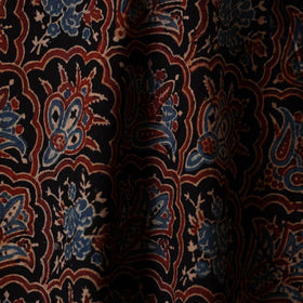 Black - natural dyed cotton hand fabric 07 - handcrafted