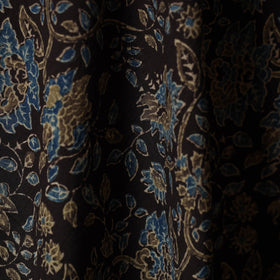 Black - natural dyed cotton hand fabric 08 - handcrafted