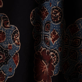 Black - natural dyed cotton hand fabric 25 - handcrafted