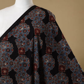 Black - natural dyed cotton hand fabric 25 - handcrafted