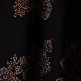 Black - natural dyed cotton hand fabric 35 - handcrafted