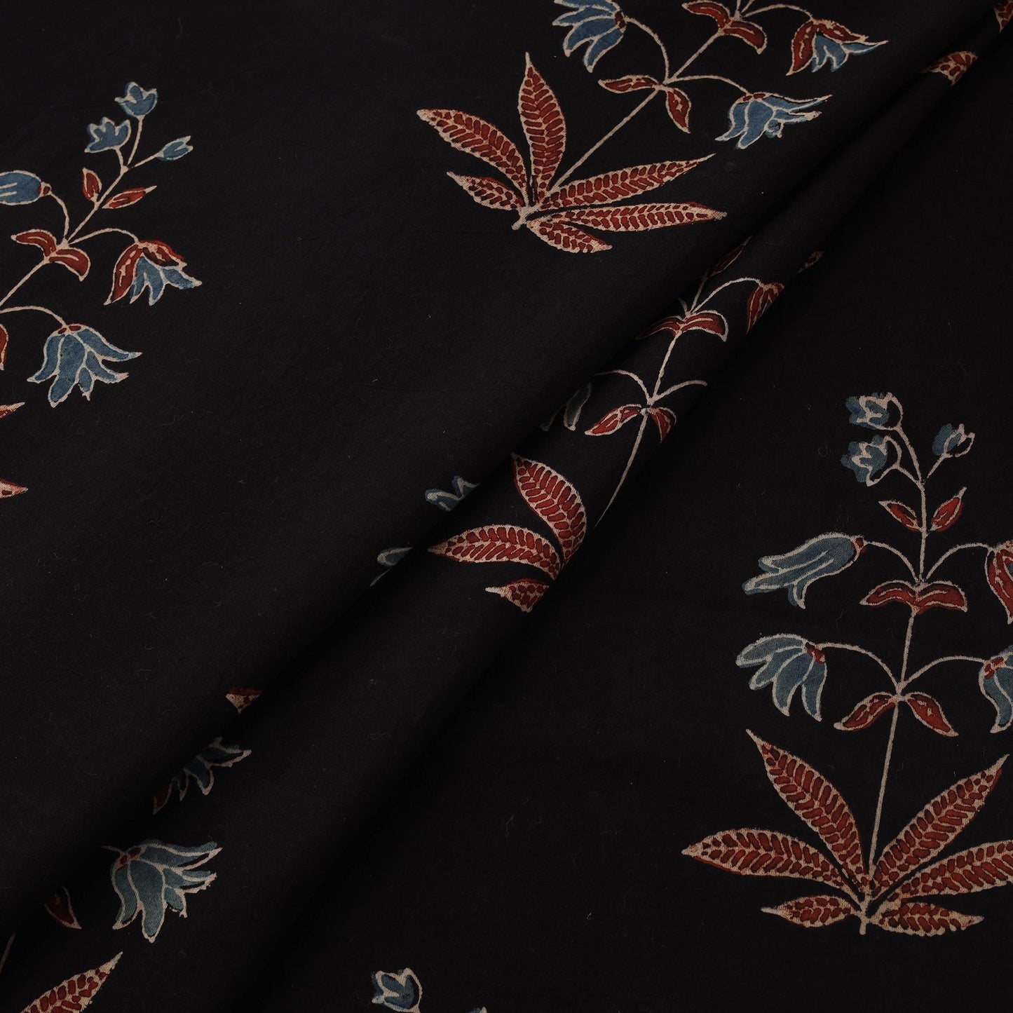 Natural dyed cotton kutch hand block ajrakh print fabric 02