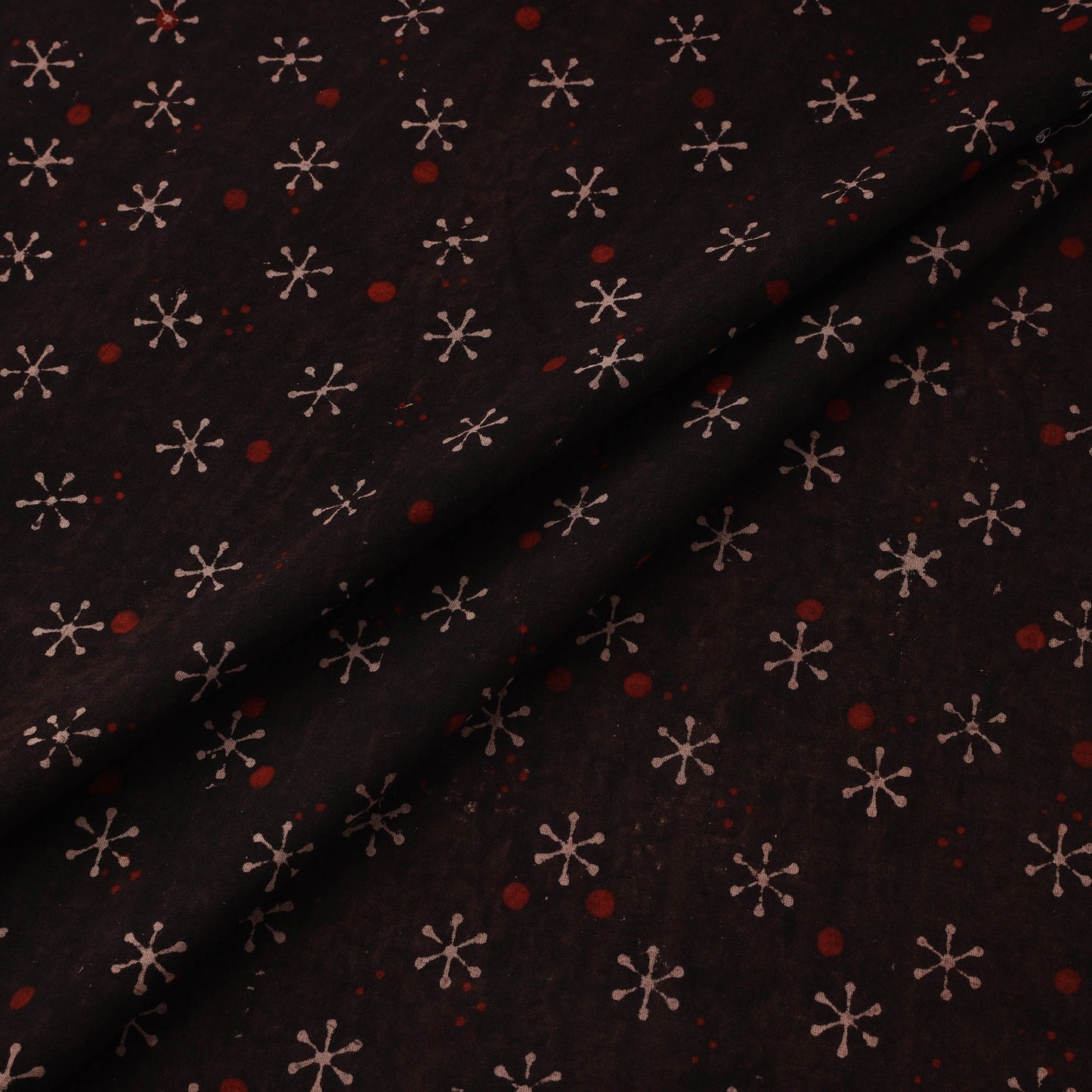 Natural dyed cotton kutch hand block ajrakh print fabric 17