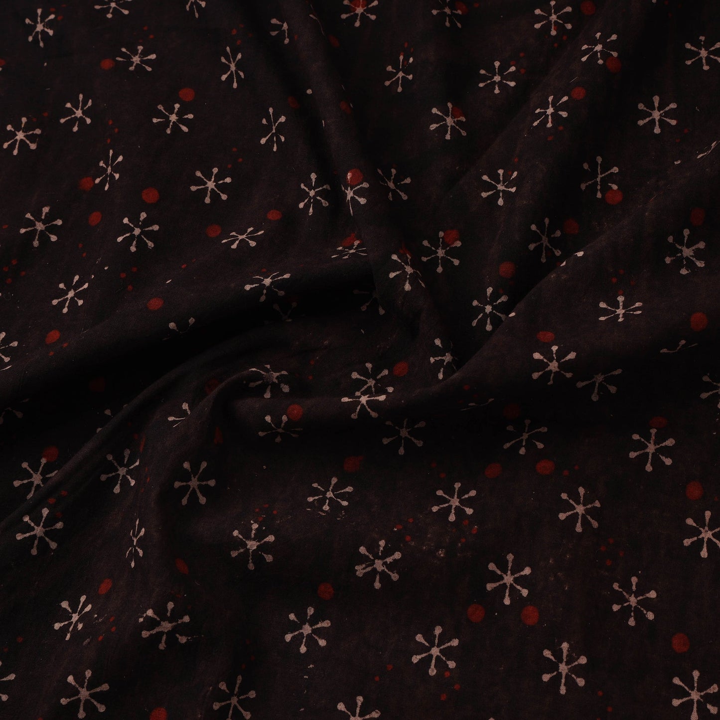 Natural dyed cotton kutch hand block ajrakh print fabric 17