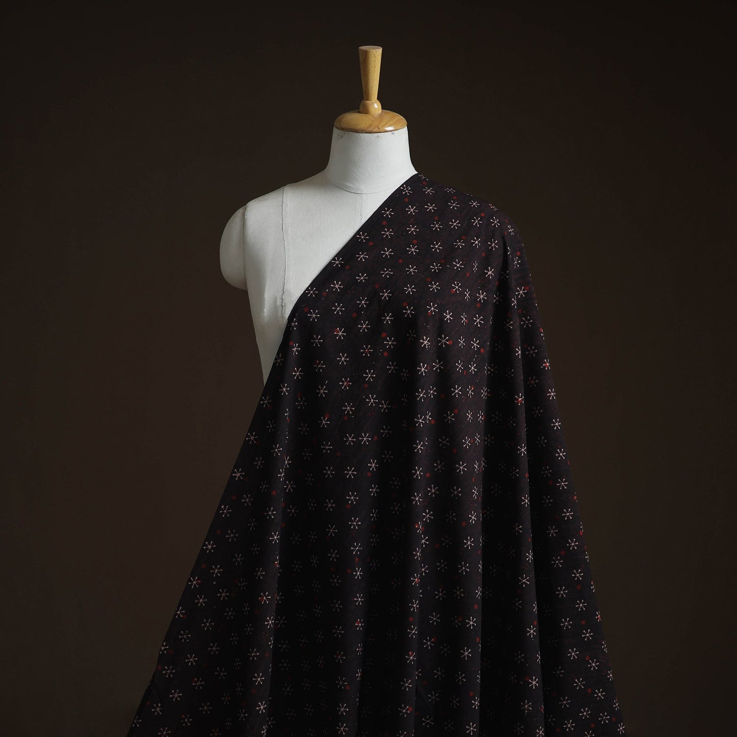 Natural dyed cotton kutch hand block ajrakh print fabric 17