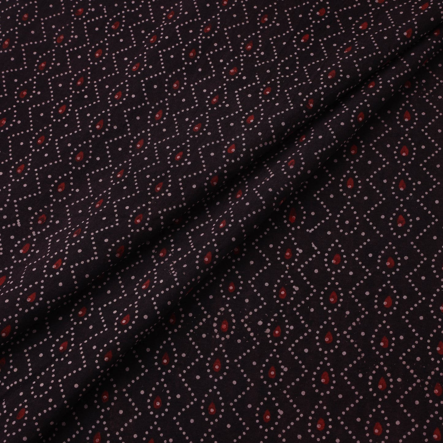 Natural dyed cotton kutch hand block ajrakh print fabric 21