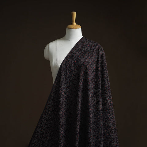 Natural dyed cotton kutch hand block ajrakh print fabric 21