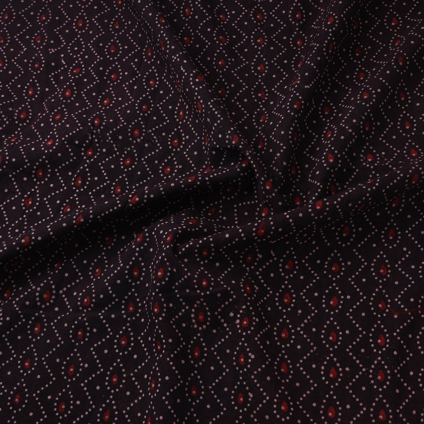 Natural dyed cotton kutch hand block ajrakh print fabric 21