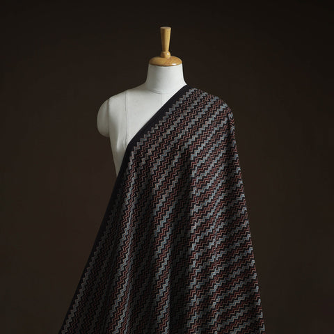 Natural dyed cotton kutch hand block ajrakh print fabric 31