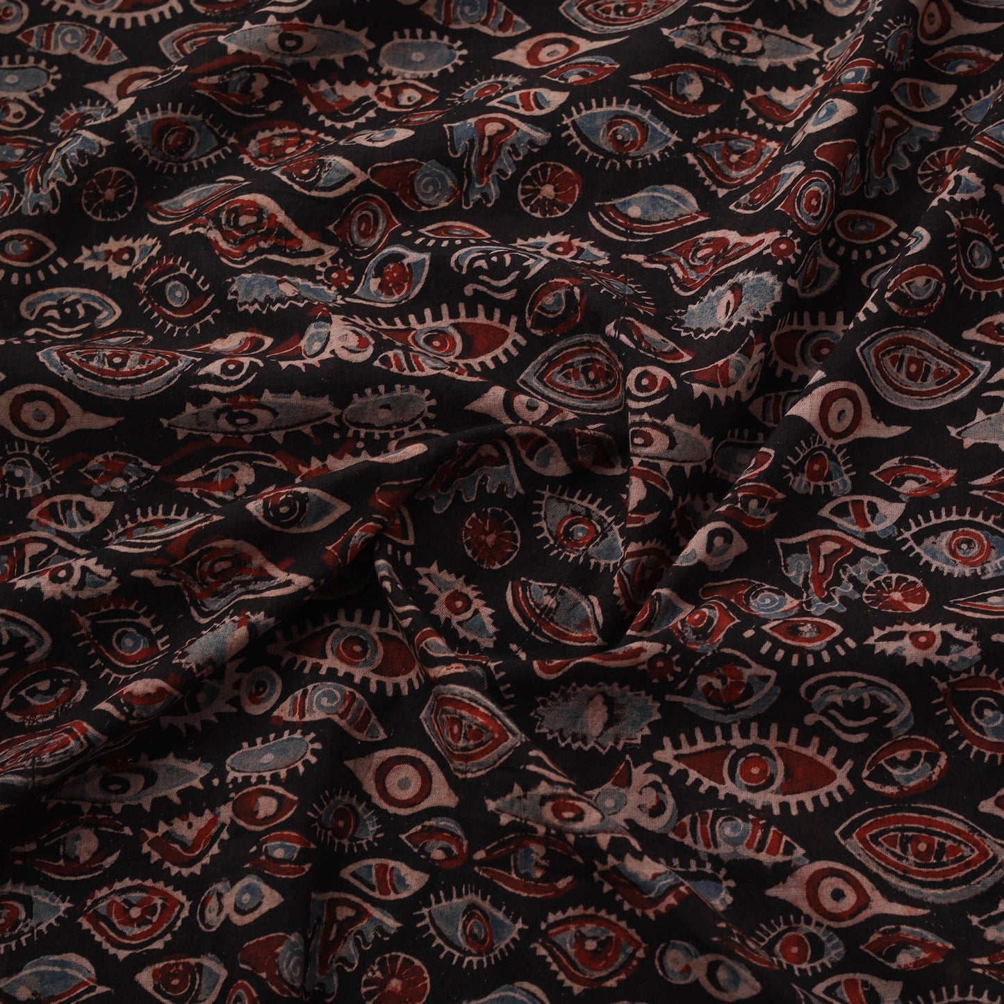 Natural dyed cotton kutch hand block ajrakh print fabric 35