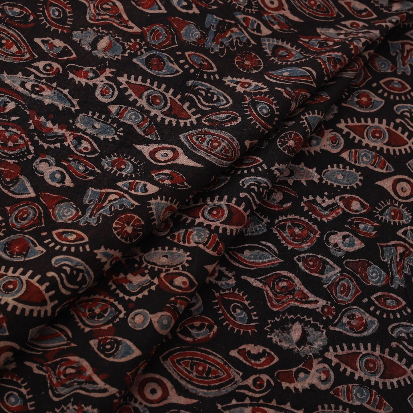 Natural dyed cotton kutch hand block ajrakh print fabric 35