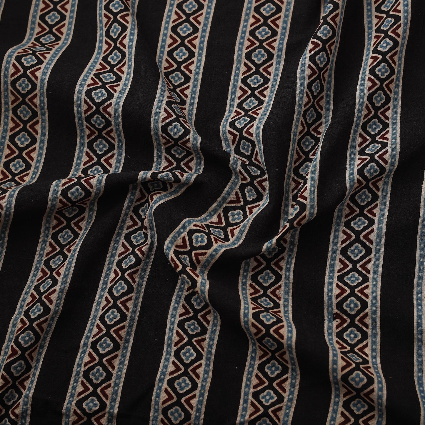 Natural dyed cotton kutch hand block ajrakh print fabric 43