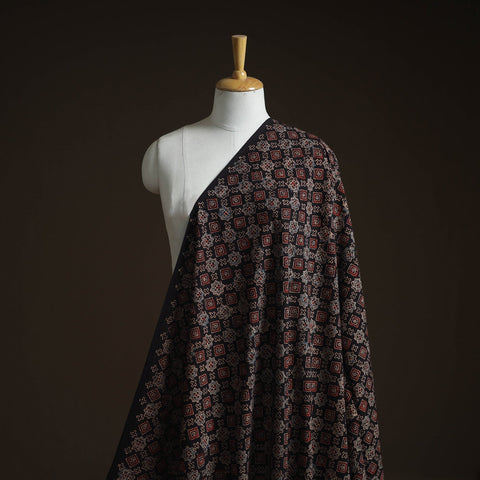 Natural dyed cotton kutch hand block ajrakh print fabric 58
