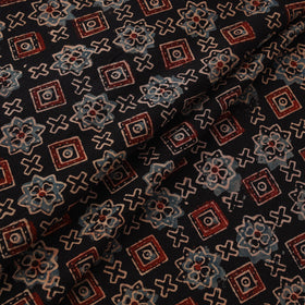 Natural dyed cotton kutch hand block ajrakh print fabric 58