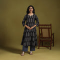 Natural dyed cotton a-line kurta for women 07 - handcrafted