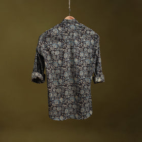 Black - natural dyed cotton men full sleeve shirt 01