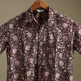 Natural dyed cotton men half sleeve hand bagh shirt 11