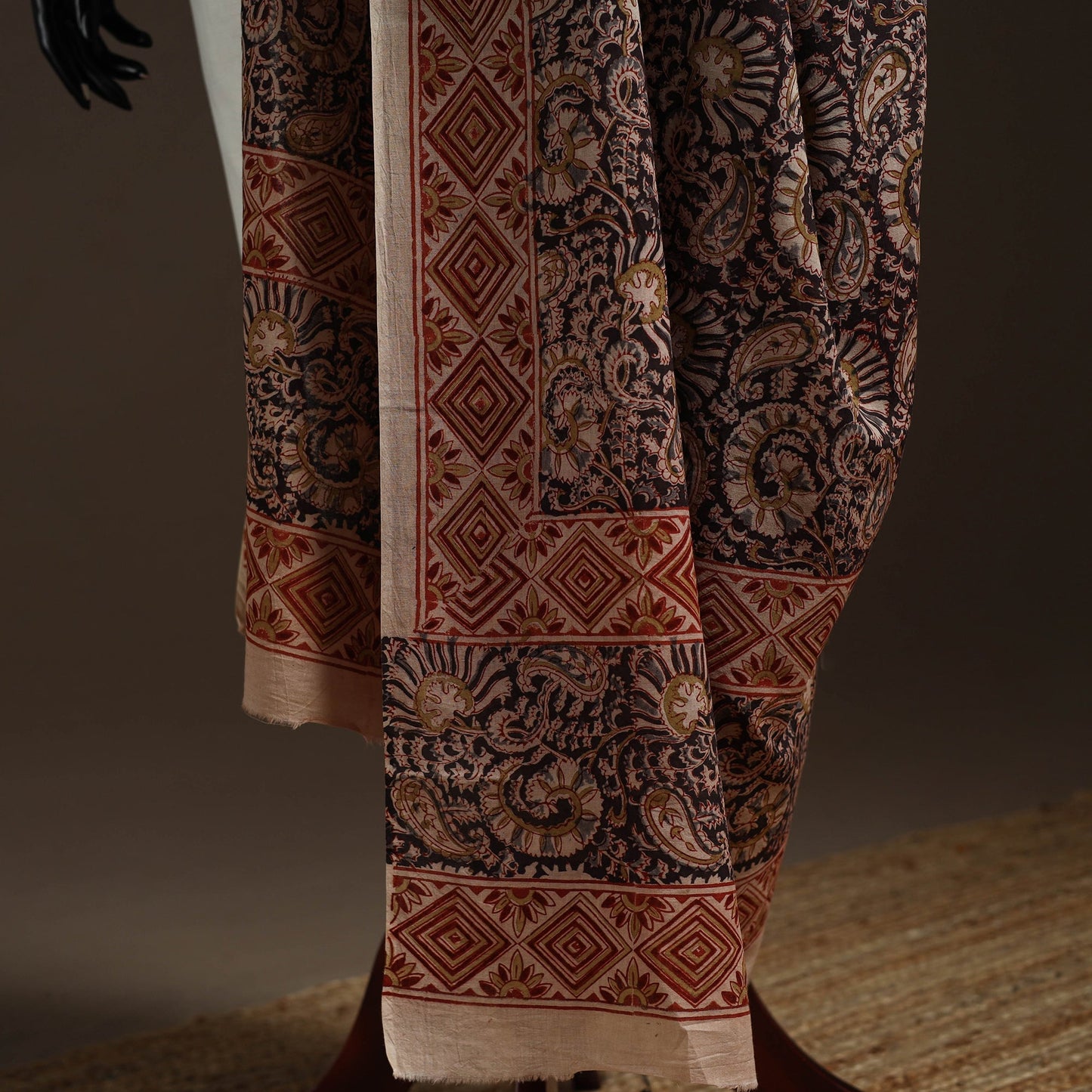 Natural dyed cotton pedana kalamkari dupatta 10