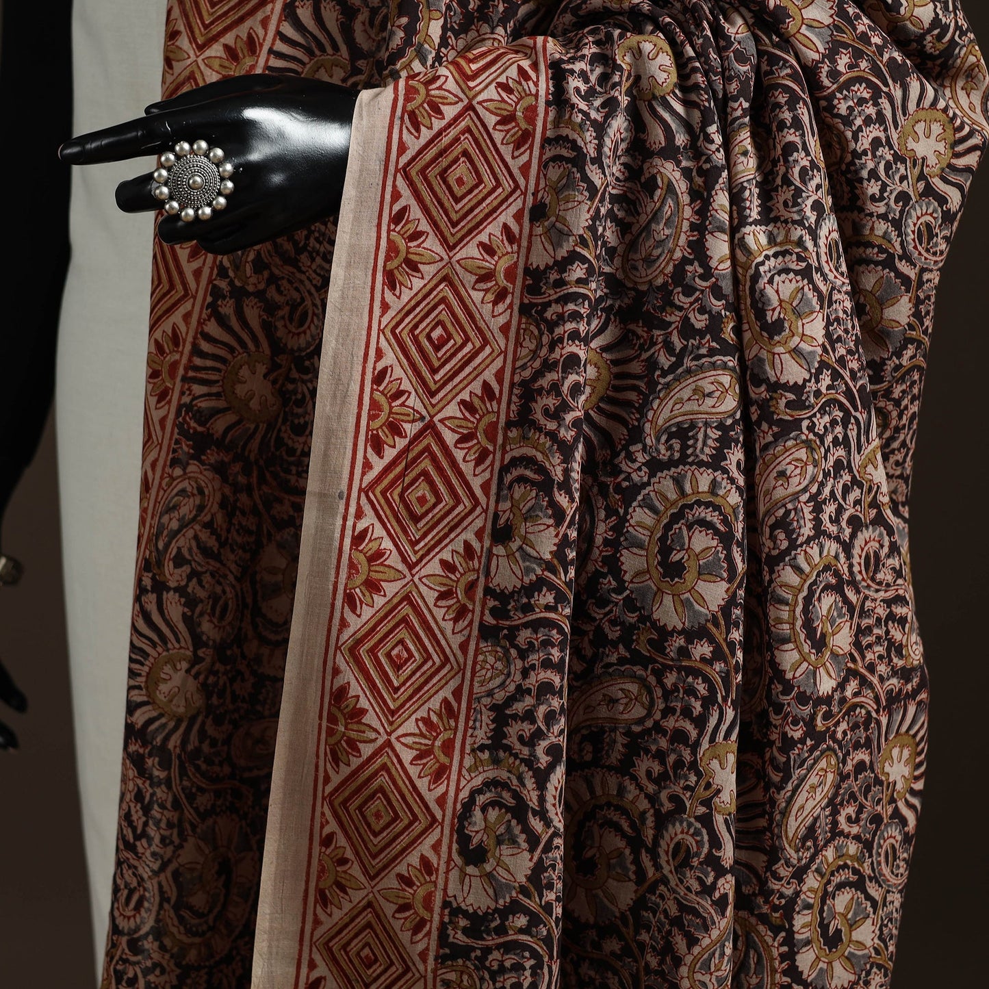 Natural dyed cotton pedana kalamkari dupatta 10