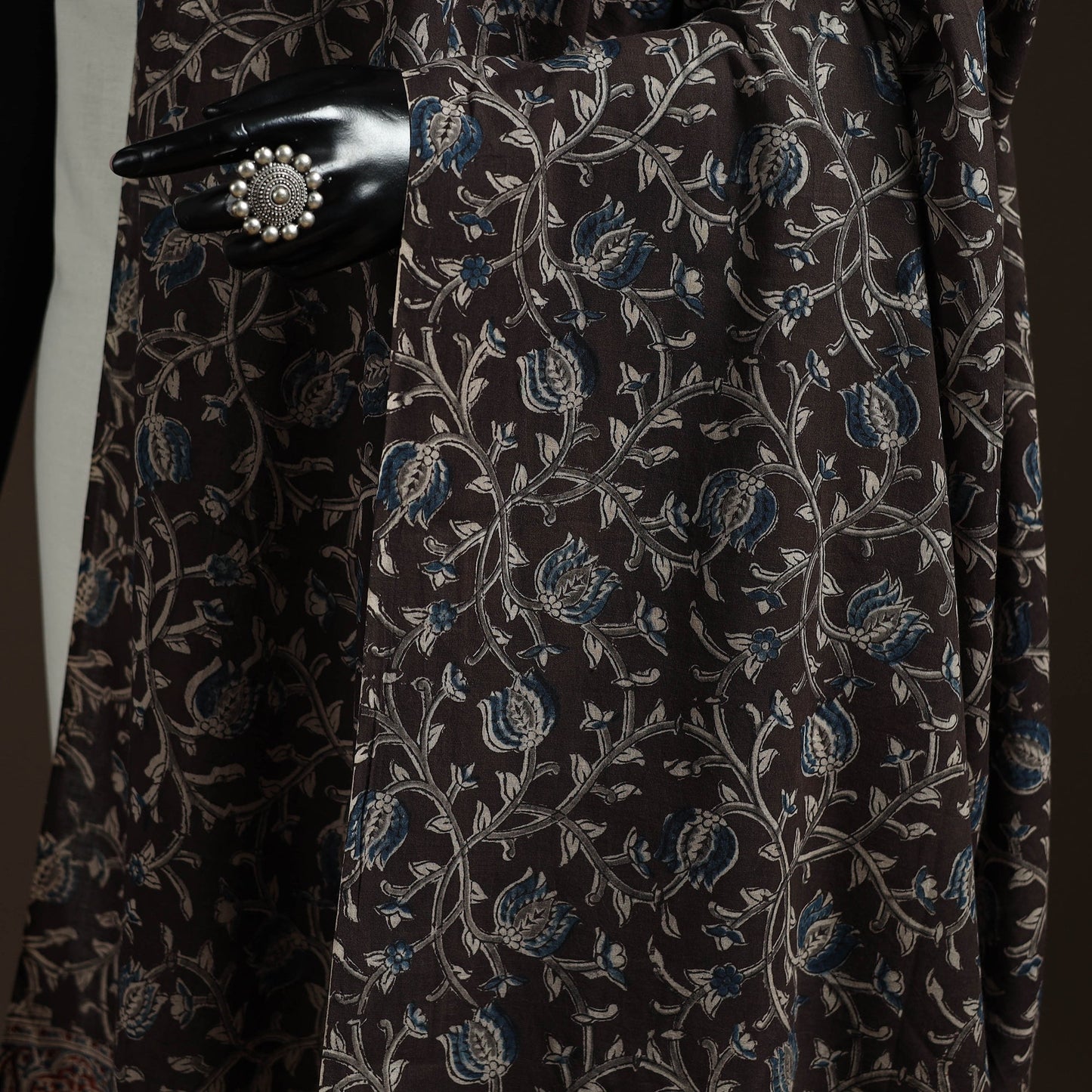 Natural dyed cotton pedana kalamkari dupatta 18