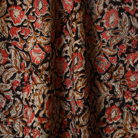 Black - natural dyed cotton pedana kalamkari fabric 32