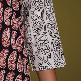 Black - natural dyed cotton straight bagh kurta 01