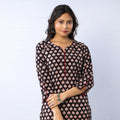  Bagru Hand Block Printed Cotton Long Kurta for Women