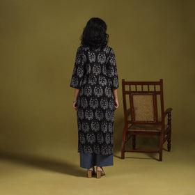 Natural dyed cotton straight kurta for women 04